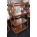 Antique Mahogany Four Tier Dumb Waiter Whatnot Shelves