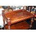 Antique Mahogany Four Tier Dumb Waiter Whatnot Shelves