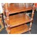 Antique Mahogany Four Tier Dumb Waiter Whatnot Shelves