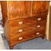 Antique Mahogany Inlaid Linen Press Cupboard Chest of Drawers