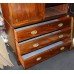 Antique Mahogany Inlaid Linen Press Cupboard Chest of Drawers