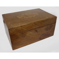 Antique Mahogany Inlaid Writing Box