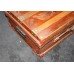 Antique Painted Metal Trunk Simulated Wood Interesting Lock