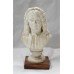 Antique Style Plaster Miniature Bust of Composer Handel on Wooden Plinth