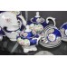 19th c. Staffordshire Hand Painted Lustre Tea Service 23 Pieces
