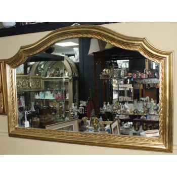 Antique Style Gilt Gold Leaf Overmantle Mirror