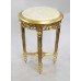 Antique Style Circular Marble Topped Giltwood Lamp Table