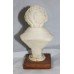 Antique Style Plaster Miniature Bust of Schubert on Wooden Plinth