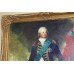 Impressive Portrait of Admiral Nelson Oil on Canvas Set in Gilt Frame