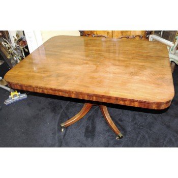 Antique 19th c. Mahogany Pedestal Breakfast Table