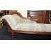 Antique Victorian Carved Walnut Upholstered Chaise Longue