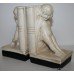 Pair of Art Deco Plaster Cherub Bookends