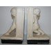 Pair of Art Deco Plaster Cherub Bookends