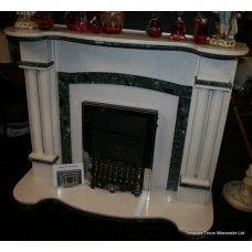 Solid Marble Art Deco Style Fire Surround