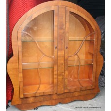 Art Deco Burr Walnut Display Cabinet
