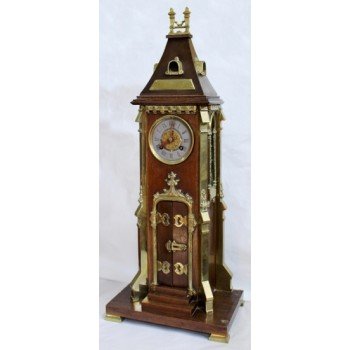 19th c. Arts & Crafts Church Style Clock Dated 1886