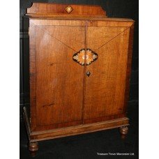 Arts & Crafts Oak Inlaid Cupboard