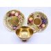 Aynsley Gilded Orchard Gold Tea Cup & Saucer Trio