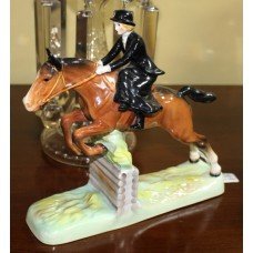 Beswick Sculpture of Huntswoman Jumping Sidesaddle