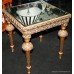 Carved Gilt Occasional Coffee Table with Bevelled Mirror Top