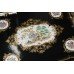 Black Lacquer & Gilt Chinoiserie Porcelain Serving Tray Table  