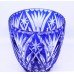 Blue Overlay Crystal Ice Bucket