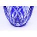 Blue Overlay Crystal Ice Bucket