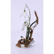 Boehm Porcelain & Painted Bronze Flower Snowdrops