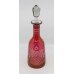 Bohemian Ruby Crystal Cut Glass Decanter