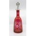 Bohemian Ruby Crystal Cut Glass Decanter