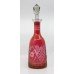 Bohemian Ruby Crystal Cut Glass Decanter