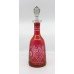 Bohemian Ruby Crystal Cut Glass Decanter