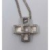 Boodles 18ct Gold Diamond & Mother of Pearl Cross on Chain