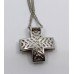 Boodles 18ct Gold Diamond & Mother of Pearl Cross on Chain