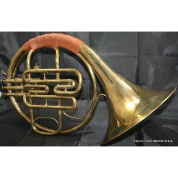 Cased Boosey & Co, Brass French Piston Horn