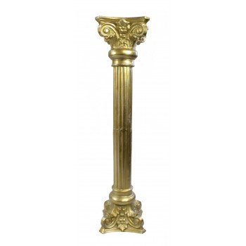 Brass Effect Metal Corinthian Column Pedestal Stand