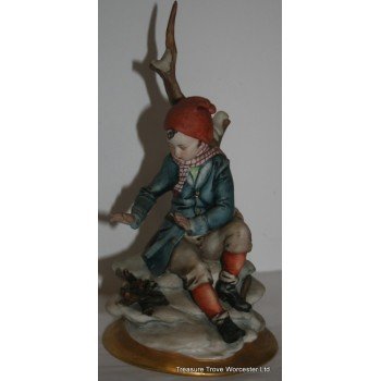 Capodimonte Boy Warming His Hands over Fire​