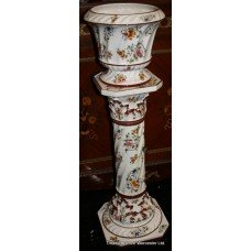 Capodimonte Ceramic White & Brown Italian Jardiniere