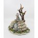 Italian Capodimonte Girl in Lace Dress Figurine