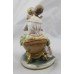 Italian Capodimonte Woman & Child Sculpture