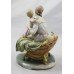 Italian Capodimonte Woman & Child Sculpture