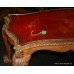 Carved Walnut Ball & Claw Leather Topped Coffee Table