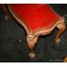 Carved Walnut Ball & Claw Leather Topped Coffee Table