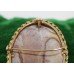 Carved Cameo Relief Gold Set Brooch