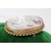 Carved Cameo Relief Gold Set Brooch