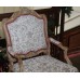 Carved French Style Fauteuil Upholstered Armchair