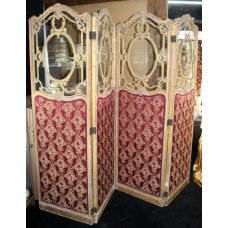 Superb Carved Giltwood 4 Panel Screen c.1880