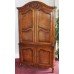 Carved Heavy Linen Press Cabinet Cupboard