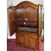 Carved Heavy Linen Press Cabinet Cupboard