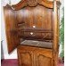 Carved Heavy Linen Press Cabinet Cupboard